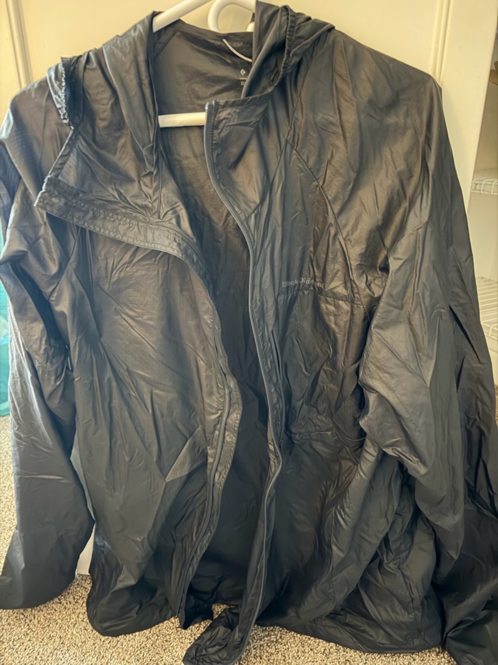 Black Diamond Men's Black Windbreaker Jacket